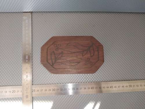 Vintage ! * Hand Made * Floral Inlay - Rustic Wooden - Jewelry / Trinket Box