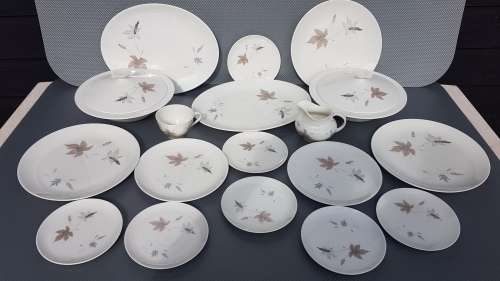 Vintage! Royal Doulton - English Translucent China - Tubling Leaves - 20 piece part service