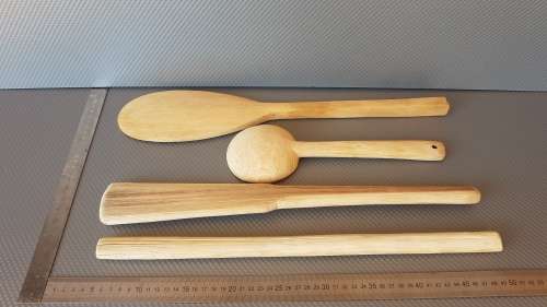 Vintage!  Set Of Various Wooden African Utensils