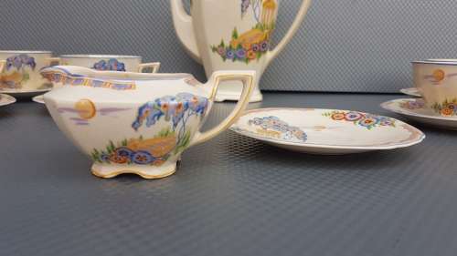 Rare! Maddock - England - Naples - 12 piece - Art Deco - Tea Set