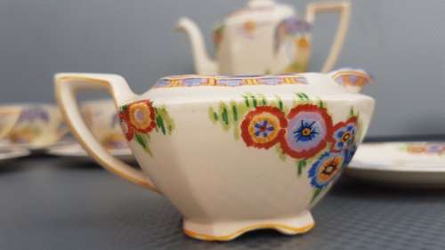 Rare! Maddock - England - Naples - 12 piece - Art Deco - Tea Set