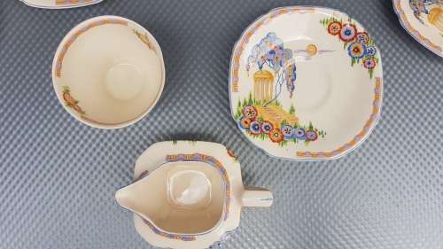 Rare! Maddock - England - Naples - 12 piece - Art Deco - Tea Set