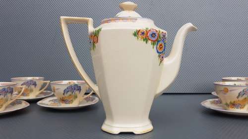 Rare! Maddock - England - Naples - 12 piece - Art Deco - Tea Set