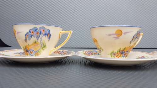 Rare! Maddock - England - Naples - 12 piece - Art Deco - Tea Set