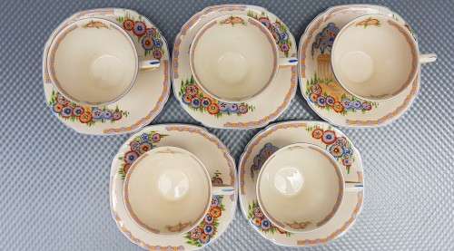 Rare! Maddock - England - Naples - 12 piece - Art Deco - Tea Set