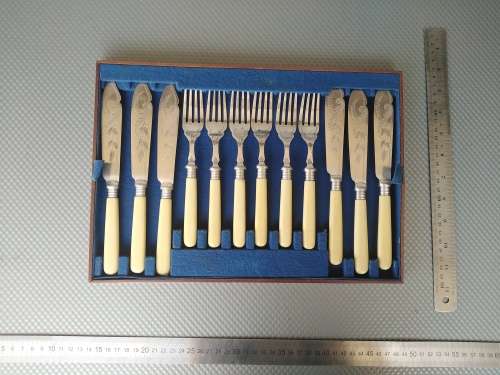 Vintage! English - JWS - Fish Knife And Fork  - Cutlery Set