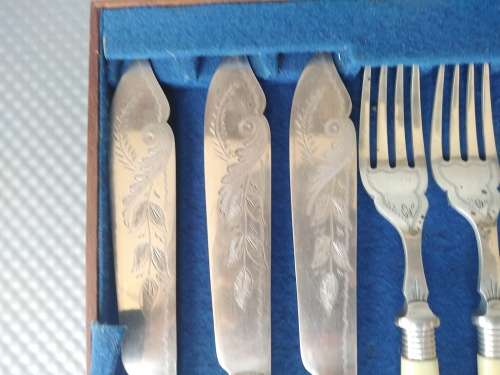 Vintage! English - JWS - Fish Knife And Fork  - Cutlery Set