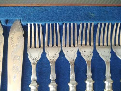 Vintage! English - JWS - Fish Knife And Fork  - Cutlery Set