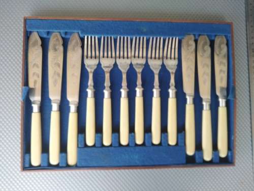 Vintage! English - JWS - Fish Knife And Fork  - Cutlery Set