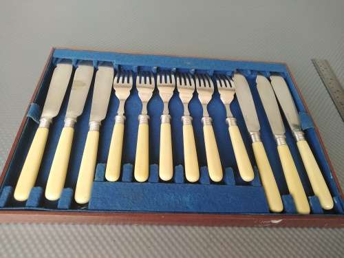 Vintage! English - JWS - Fish Knife And Fork  - Cutlery Set