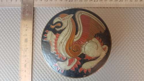 Vintage! - * Dragon * Design - Cloisonne  Art - Trinket Box