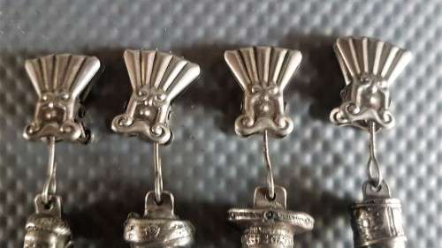 Vintage! African Set Of 4 Pewter Table Cloth Weights. - Tribal Women.
