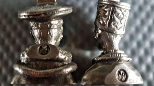 Vintage! African Set Of 4 Pewter Table Cloth Weights. - Tribal Women.