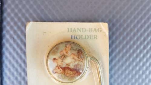Vintage! Bronze Toned Table Handbag Holder.