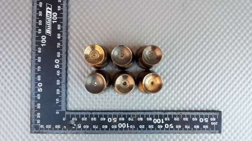 Vintage! Set Of 6 Stained Brass Chalices For Printers Tray / Dollhouse.