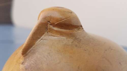 Vintage! Folk Art - Hand Carved - Wooden - Dove Bird