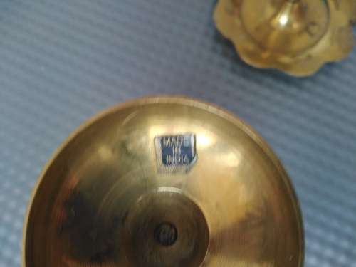 Vintage! Pair of Brass Incense Holders Miniature For Printers Tray