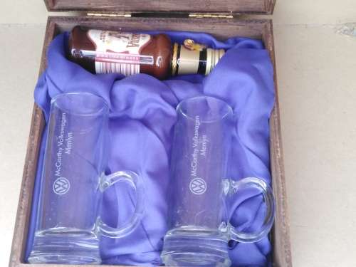 Vintage! Amarula Cream Liqueur & 2 Liqueur Glasses In Box.