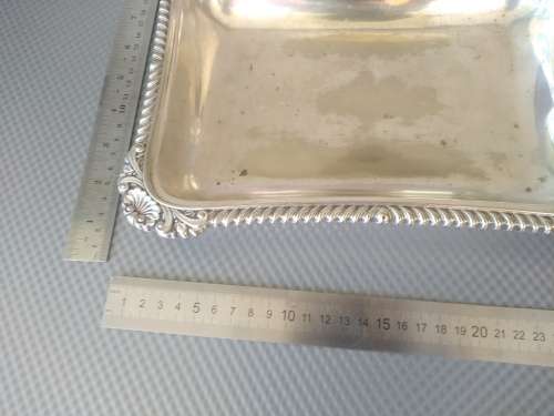 Antique! Silver Plated Rectangular Tureen: Food Entree Serving Platter/Dish.