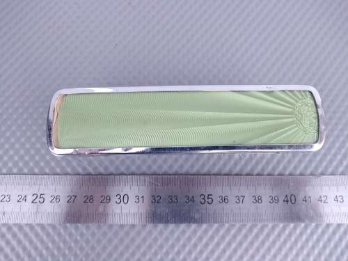 Vintage! Engine Turned Guilloche Enamel Clothes Brush.
