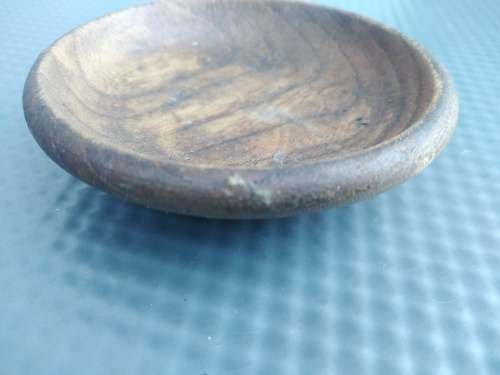 Vintage! Miniature Wooden Handcarved Dish / Bowl.