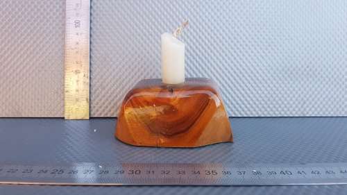 Vintage! - Live Edge - Wooden Candlestick Holder
