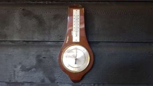Vintage! German - BARIGO -Thermometer, Barometer Tower - Weather Station
