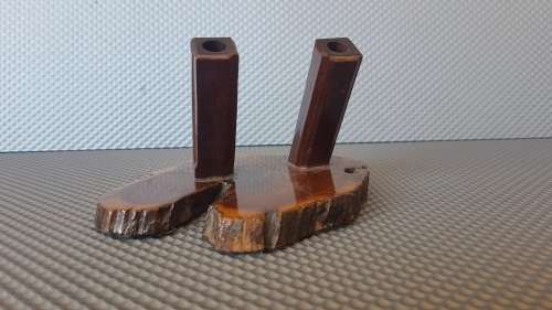 Vintage! Live Edge Wood - Double Pen Holder.