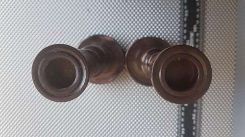 Vintage! Pair Of Rustic Decorative Wood Candle Holders