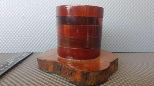 Vintage! Rustic Wooden Pen & Pencil Holder