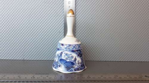 Vintage! - Japan - ELWECO - Porcelain - Table Bell - Peacocks