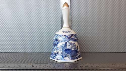 Vintage! - Japan - ELWECO - Porcelain - Table Bell - Peacocks