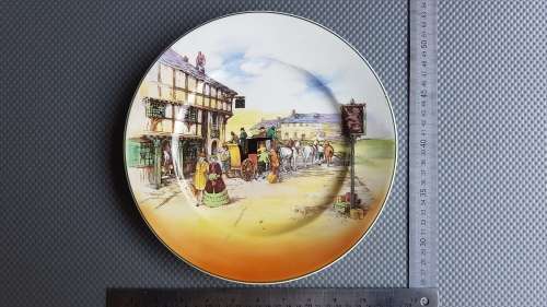Vintage! Royal Doulton - Old English Coaching Scenes - Plate (Repaired)