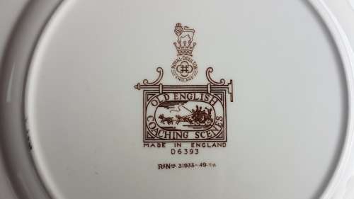Vintage! Royal Doulton - Old English Coaching Scenes - Plate (Repaired)