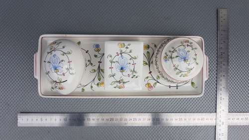 Vintage! Portugal - Anfora Agueda - Hand Painted - 9 Piece Bathroom Vanity Set
