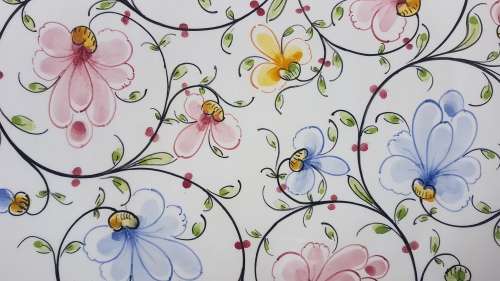 Vintage! Portugal - Anfora Agueda - Hand Painted - 9 Piece Bathroom Vanity Set