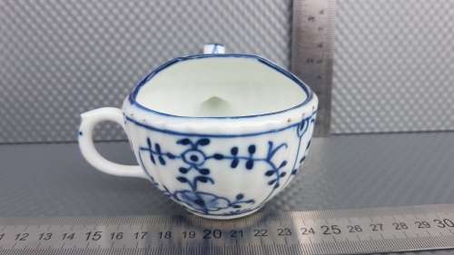 Antique! German - Blue Onion - Blue & White Porcelain - Tettau - Invalid/Child`s Feeder