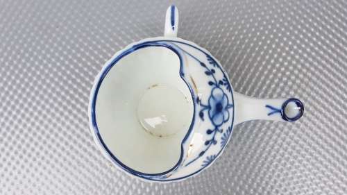 Antique! German - Blue Onion - Blue & White Porcelain - Tettau - Invalid/Child`s Feeder