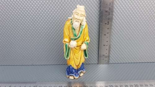 Antique! Chinese - Shiwan - Mudman - Hand-Made Glazed Ceramic Figurine