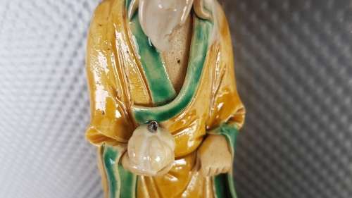 Antique! Chinese - Shiwan - Mudman - Hand-Made Glazed Ceramic Figurine