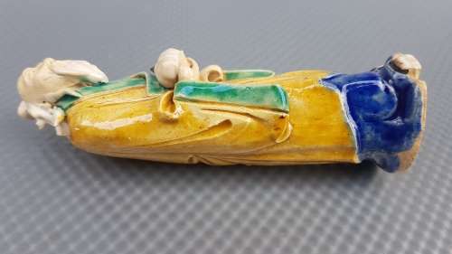 Antique! Chinese - Shiwan - Mudman - Hand-Made Glazed Ceramic Figurine