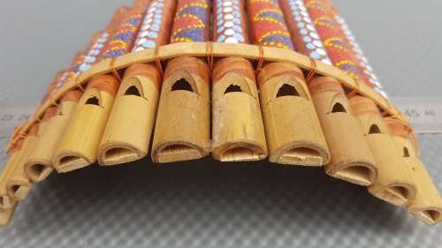 Indonesian - Handmade - Pan Flute / Sampona - Decorative Musical Instrument