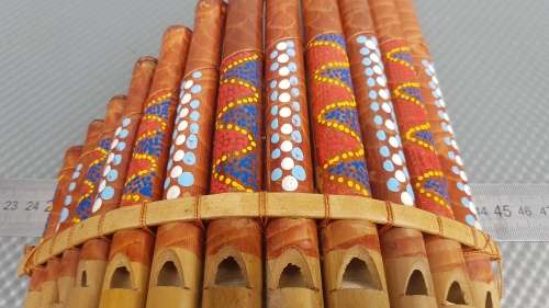 Indonesian - Handmade - Pan Flute / Sampona - Decorative Musical Instrument