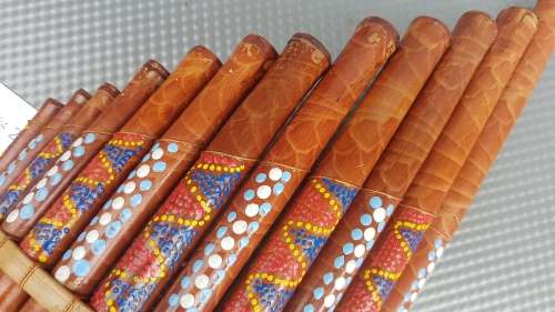 Indonesian - Handmade - Pan Flute / Sampona - Decorative Musical Instrument