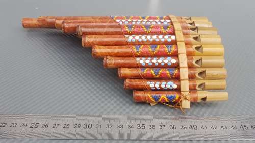 Indonesian - Handmade - Pan Flute / Sampona - Decorative Musical Instrument
