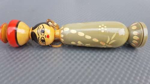 Vintage! Egyptian - Wood Spindle Doll Handmade Hand Painted Figurines