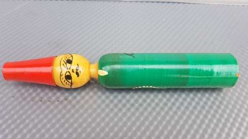 Vintage! Egyptian - Wood Spindle Doll Handmade Hand Painted Figurines