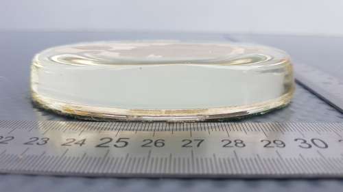 Vintage! 3D - Embossed Foiled - Gold Rose - Solid Glass Paperweight