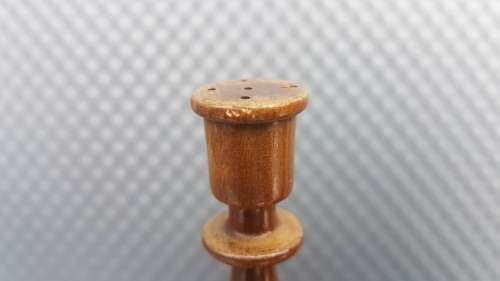 Vintage! Pair Of Turned Wood Incense Holders.
