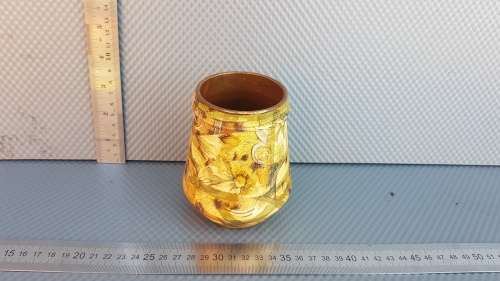 Vintage!  Decoupage Floral Glass Bottle / Jar